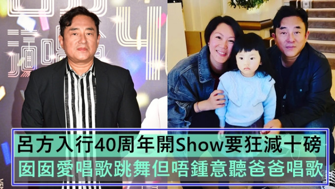 呂方入行40周年開Show要狂減十磅      囡囡愛唱歌跳舞但唔鍾意聽爸爸嘅歌