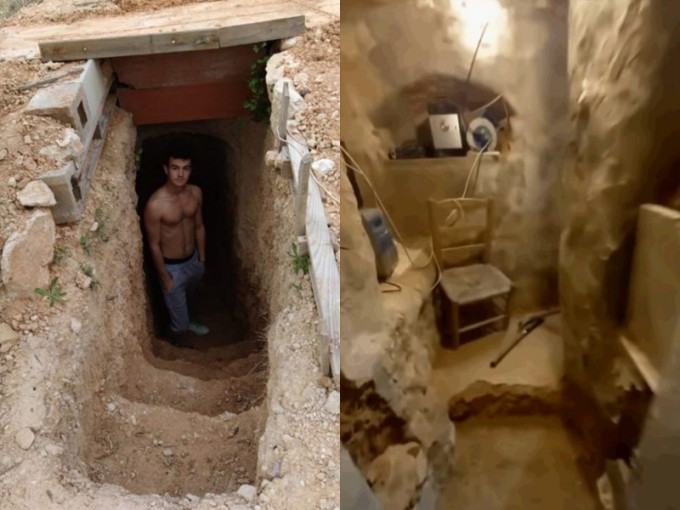 Andres与自己掘成的地下室。AP