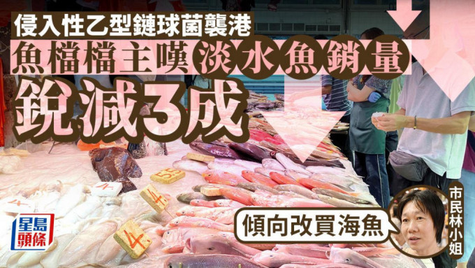 侵入性乙型鏈球菌｜魚檔檔主嘆淡水魚銷量銳減3成  議員料市民一兩個月後才回復信心