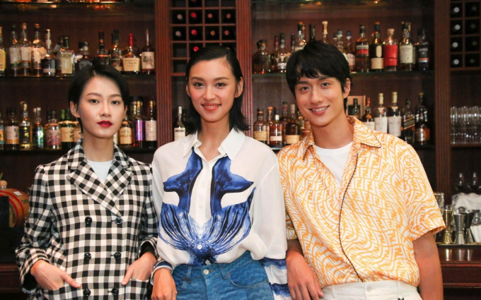 （左起）廖子妤、王丹妮及劉俊謙參演的《梅艷芳》將於本月12日上映。