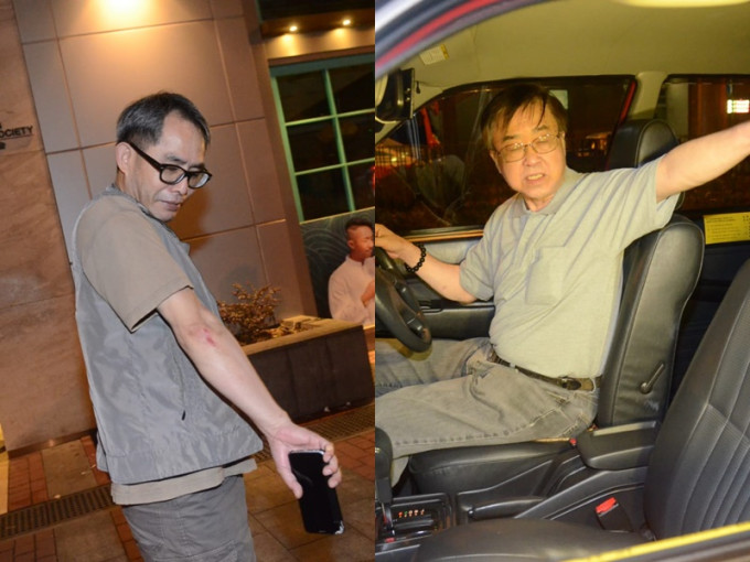 姓戴的士司机(左)追贼受伤；姓陈的士司机(右)。