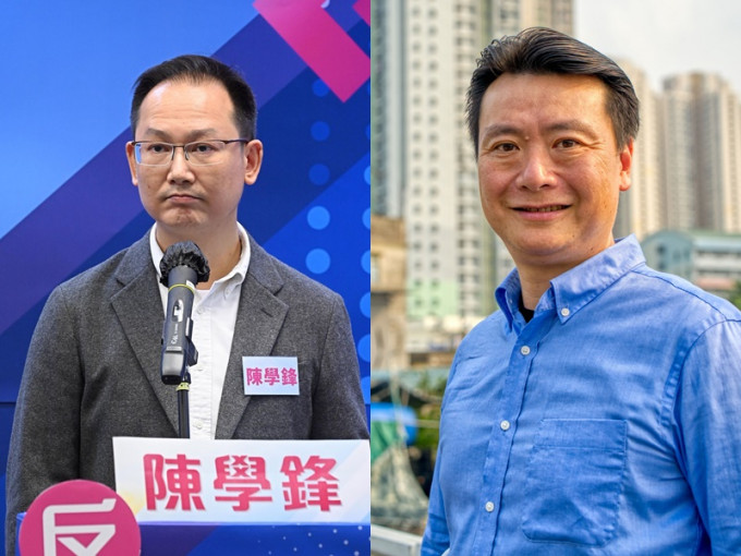港岛西参选人包括陈学锋(左)及方龙飞(右)。资料图片/FB图片