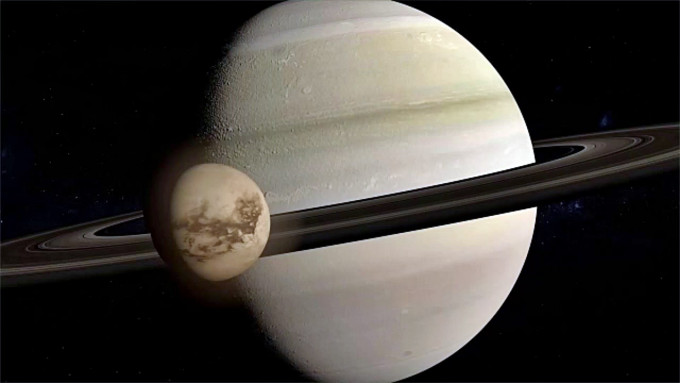 「泰坦」是土星最大的卫星。模拟图片