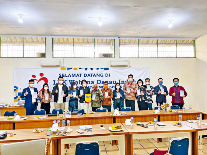 民建聯出訪印尼團昨日與印尼勞工出口同業公會進行座談交流。