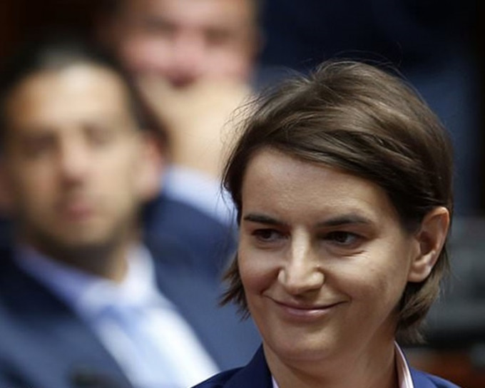 塞尔维亚女同志总理布尔纳比奇（Ana Brnabic）。AP