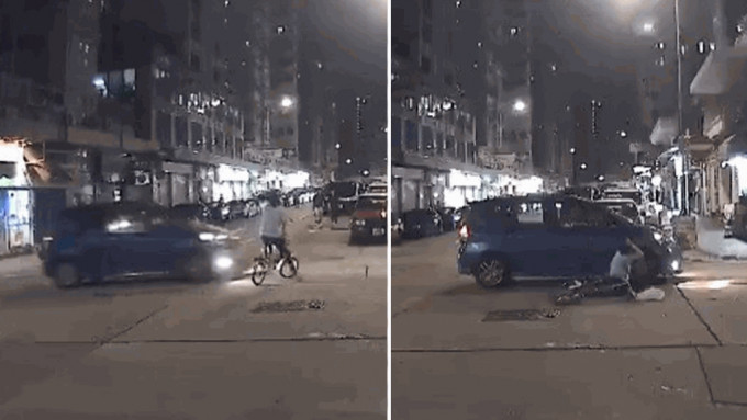 車cam直擊｜長沙灣女子逆線踩單車 遭私家車畀油撞跌