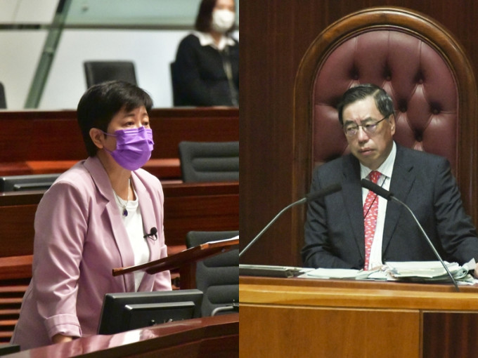黃碧雲提出休會待續望討論國安法遭主席梁君彥否決。 資料圖片