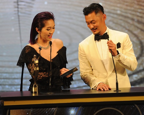 杨千嬅、余文乐昨晚为金像奖任颁奖嘉宾。