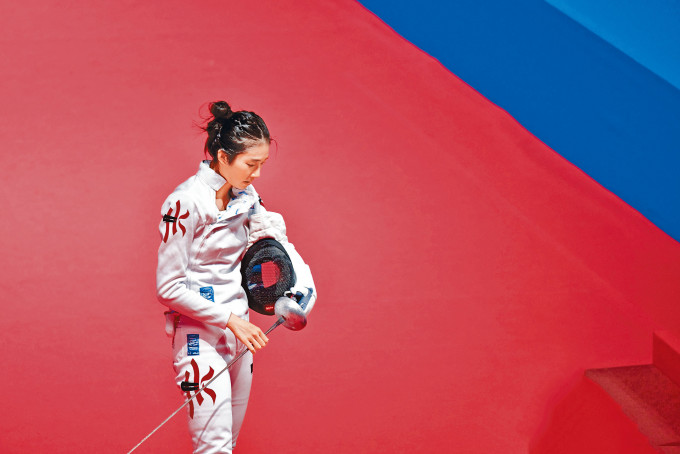 ■江旻憓於東京奧運女子重劍個人賽八強止步。