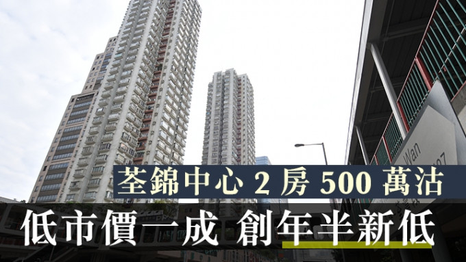 荃锦中心2房户低市价一成沽。