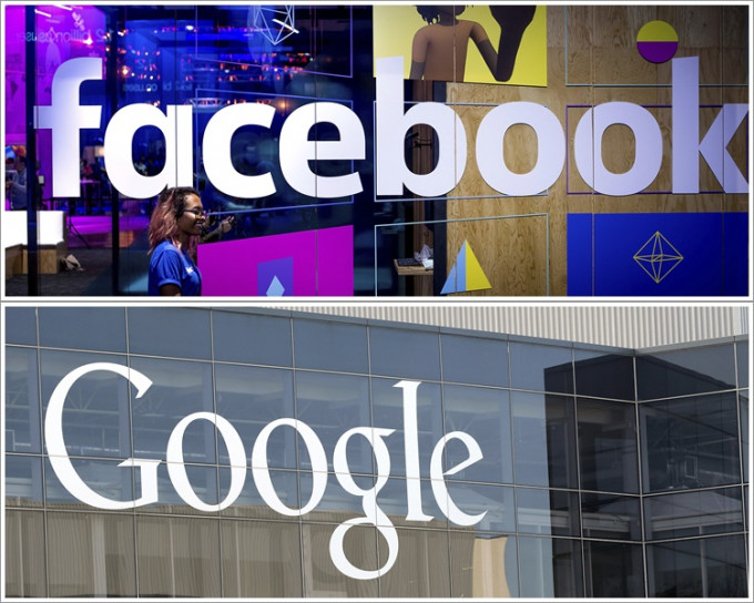 Google及facebook遭美数十州联手调查。AP