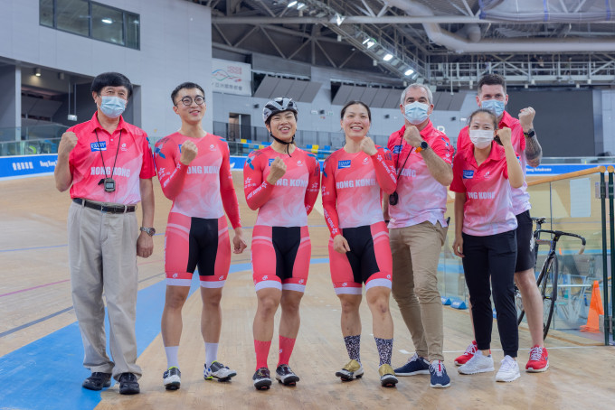 单车队为赛事宣传。 香港单车总会图片