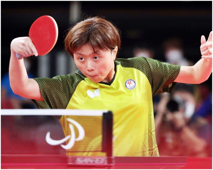 王婷莛在女子乒乓球TT十一级别单打赛事中赢得铜牌。路透社资料图片