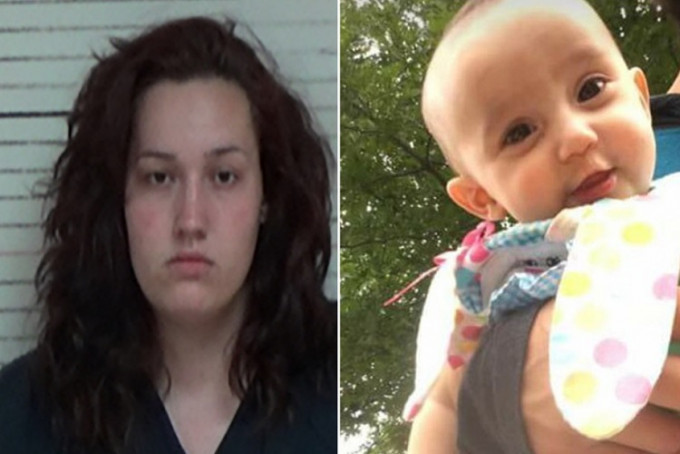 被告斯塔基（左）因玩Facebook导致6个月大女儿赫尔南德斯溺毙。网上图片