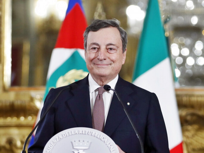 歐洲央行前行長德拉吉正式接受任命，成為意大利新總理。AP圖片