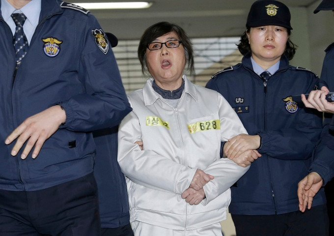 南韓前總統朴槿惠親信干政案主犯崔瑞元。AP資料圖片