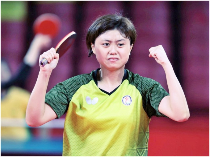 王婷莛在乒乓球項目穩奪獎牌。資料圖片