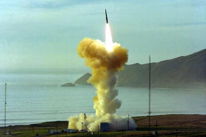 美军试射LGM-30民兵III型洲际弹道导弹。网上图片
