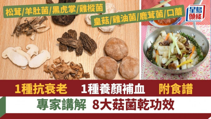 教选菇菌｜专家讲解8大菇菌乾 比拼特性/功效/食法 食材知识