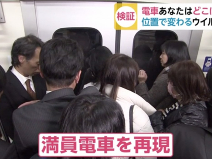 日本山川勝史教授指站在車門旁最易受感染。網上圖片