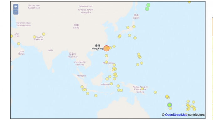 台灣凌晨3時51分發生5級地震，天文台接獲數名市民報告表示感到輕微震動。