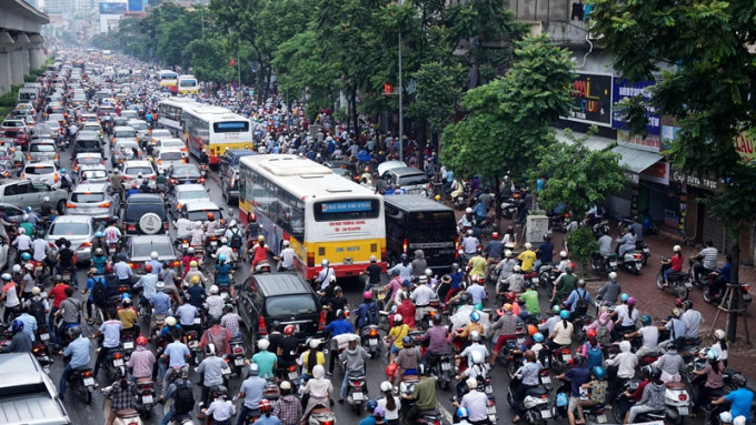 胡志明市一直存在交通擁擠問題。網上圖片