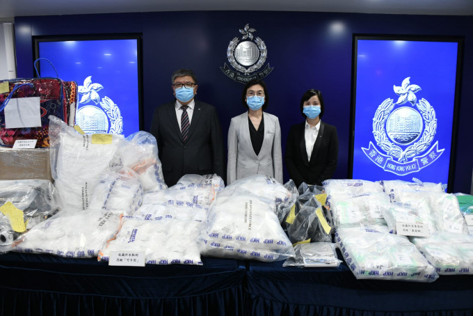 警方搗破兩宗販毒案拘5人，檢逾億元毒品。