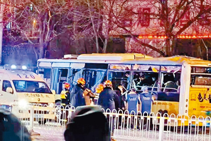 瀋陽一輛公共巴士上周六突然爆炸。