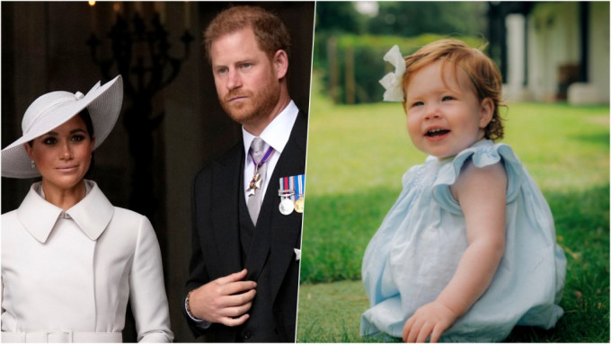 哈里王子女兒在美國受洗，首次公開用「公主」頭銜。 AP及TWITTER圖