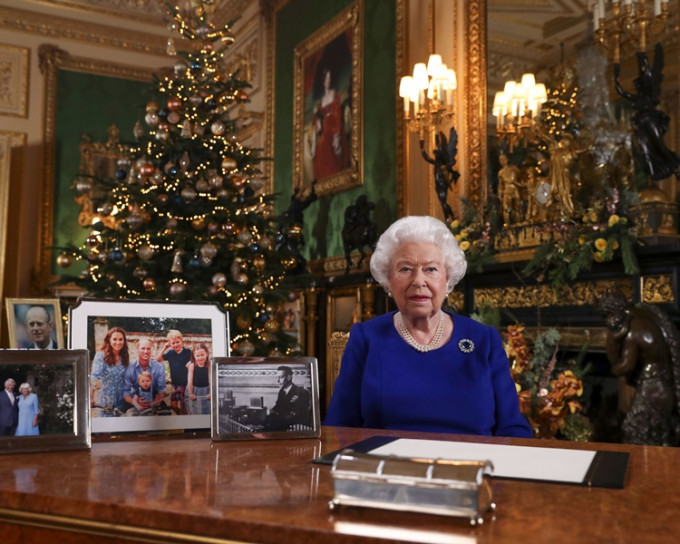 英女皇伊利沙伯二世發表聖誕文告。AP
