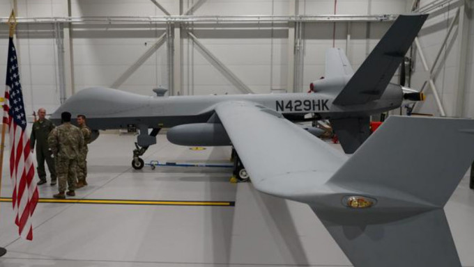 台美簽署合約採購4架MQ-9B無人機，總值約43億港元。路透資料圖