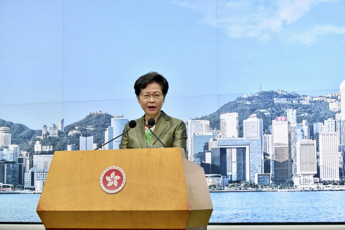 林郑月娥表示会加强香港与上海的合作。资料图片