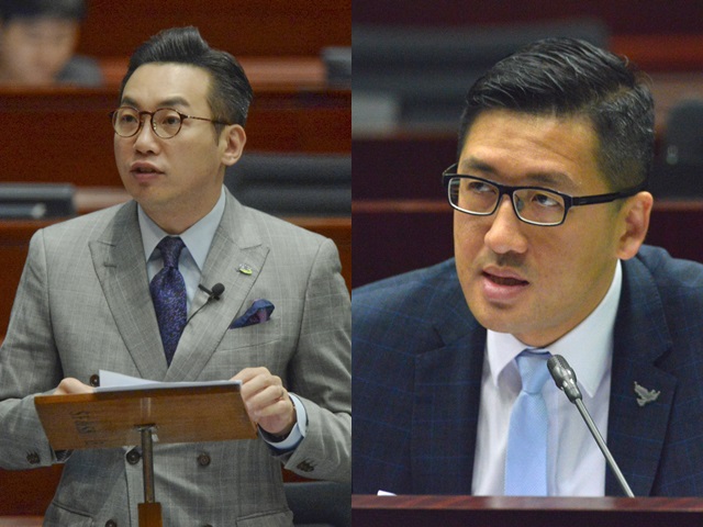 民主派議員楊岳橋及林卓廷促請公開全部獨立法律意見。資料圖片