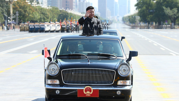 紅旗長期被用作閱兵等重大慶典活動的檢閱車。新華社資料圖片