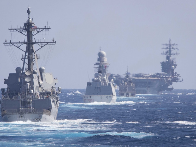 日美澳印法5國預計於4月進行聯合軍演。美國海軍圖片