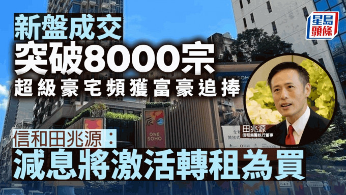 新盘成交突破8000宗 超级豪宅频获富豪追捧 信和田兆源：减息将激活转租为买