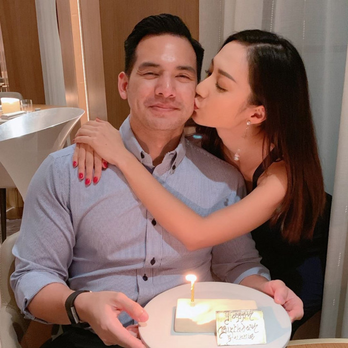 王君馨为丈夫庆祝生日。　王君馨IG图片
