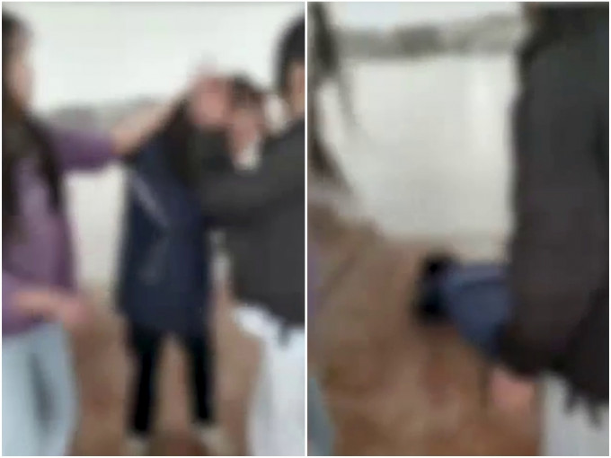安徽滁州一所中學發生校園暴力事件，多人將女孩圍堵在廁所進行毆打。