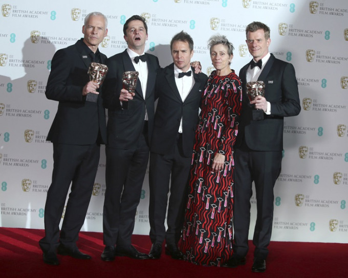 《廣告牌殺人事件》成為BAFTA大贏家。（AP）