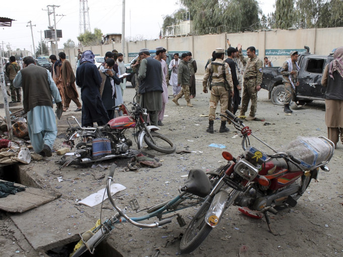 阿富汗首都喀布爾21日發生爆炸。AP圖片