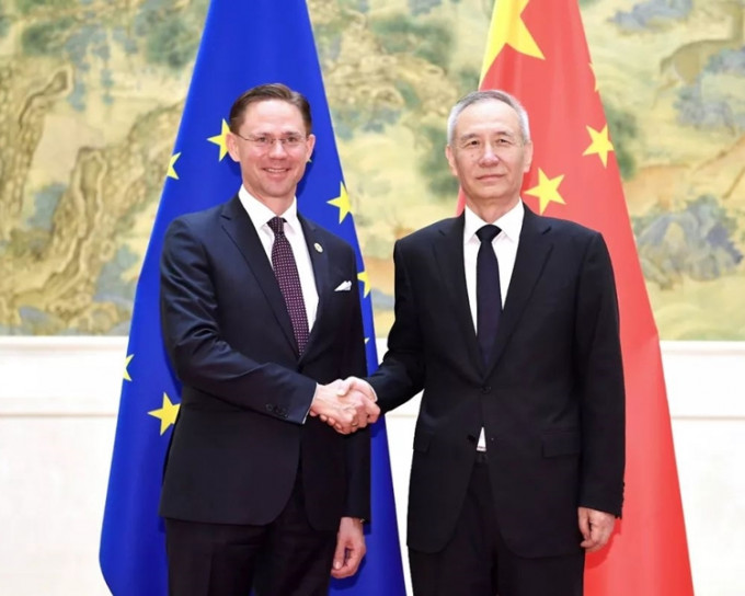 劉鶴與卡泰寧進行了第7次中歐經貿高層對話。新華社