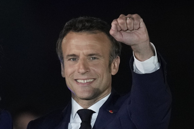 马克龙成为法国二十年来首度连任的总统。AP图片