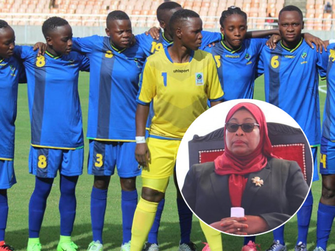 坦桑尼亞女總統被指歧視女足球員。網圖