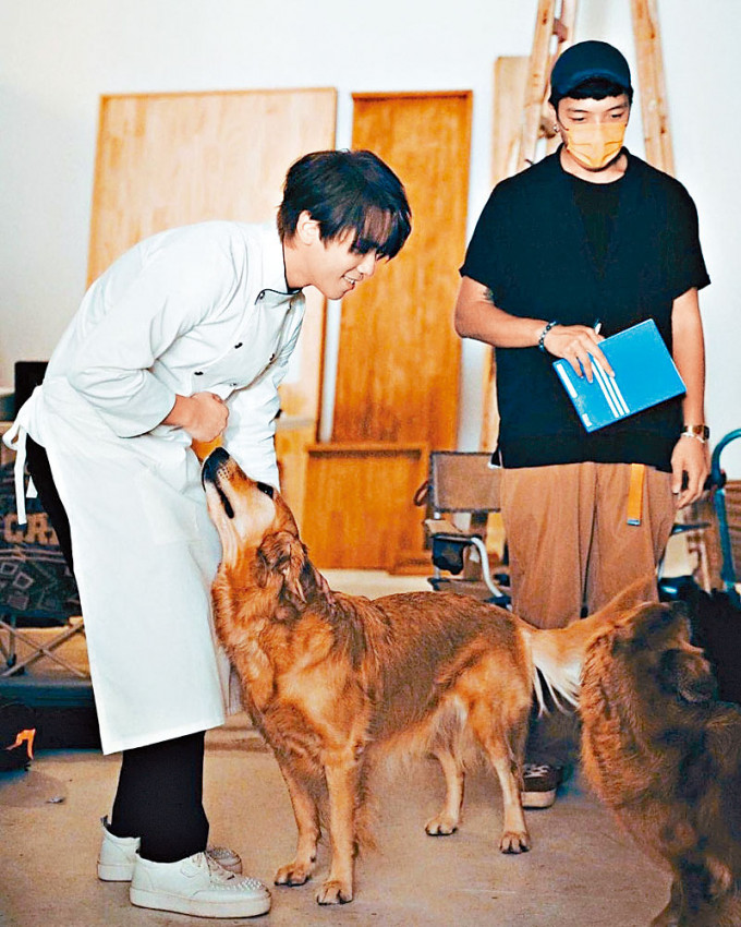 姜濤曾分享與狗狗的互動短片，表示想養狗。
