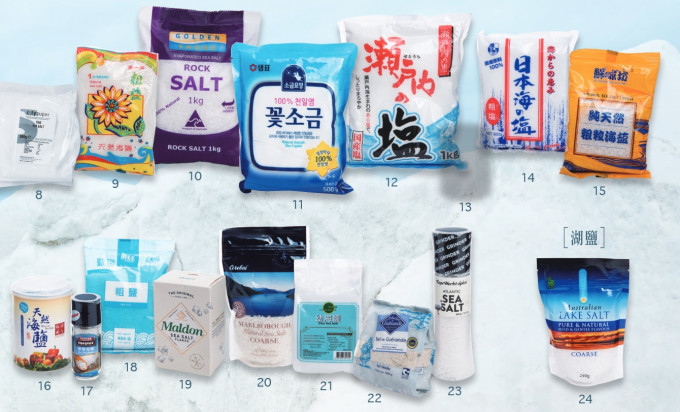 消委会测试了市面上39款预先包装的食盐样本。消委会图片