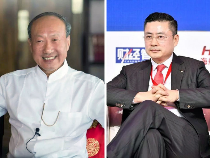 海航集團有限公司董事長陳峰(左)、首席執行官譚向東(右)。資料圖片