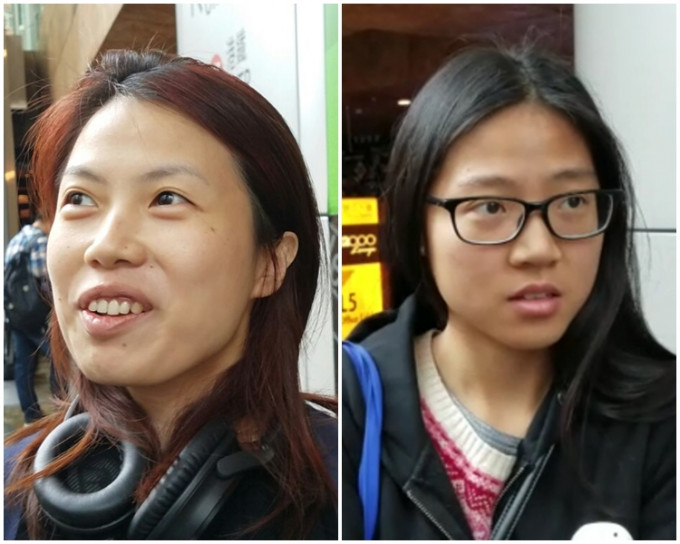 吴小姐(右)表示，不会改用升降机，朱小姐表示没人用才会用。