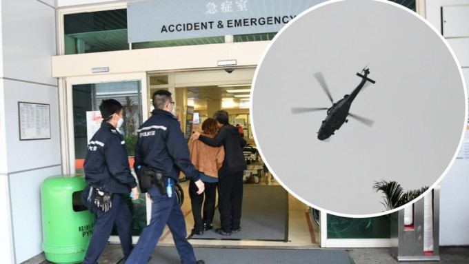 事主由直升機吊起送東區醫院後證實不治。