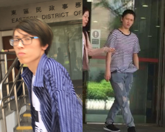 两名90后新手爸妈认罪，男被告(左)及女被告。萧佩斐摄