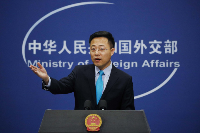 外交部重申，香港事务纯属中国内政。AP资料图片